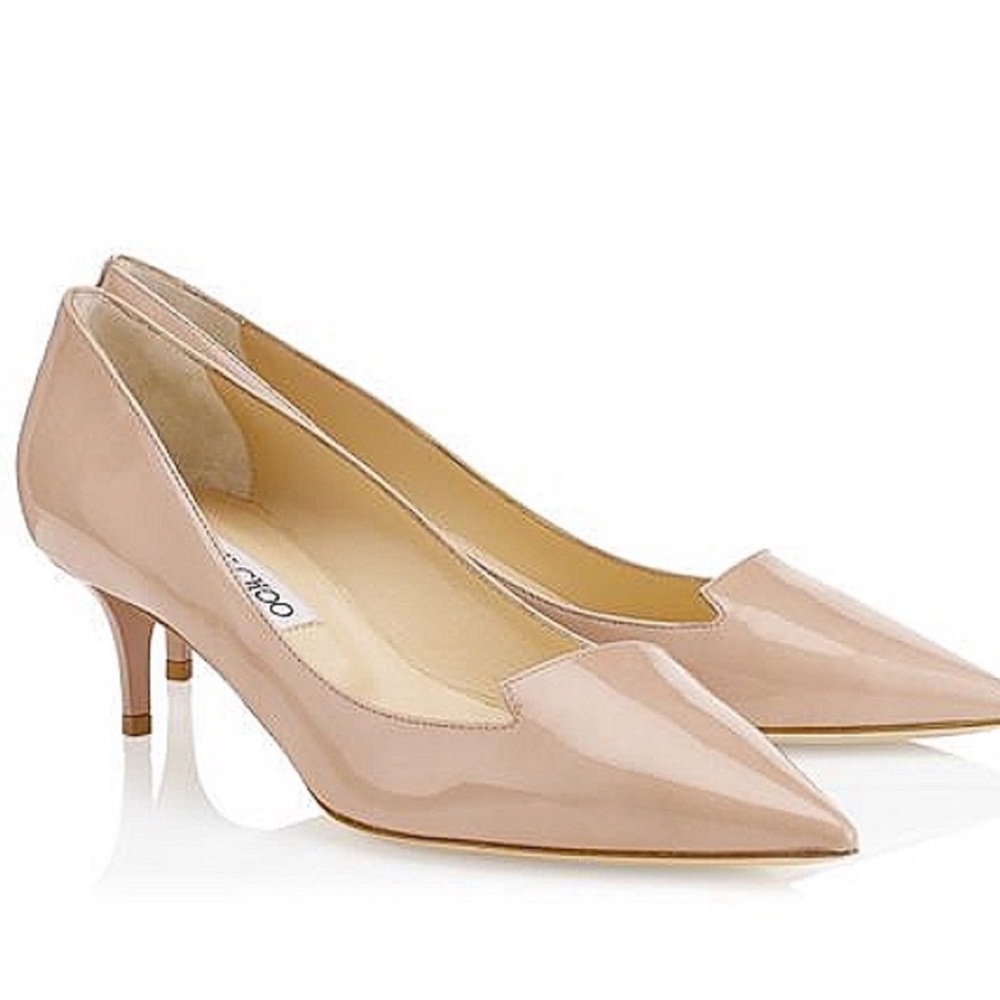 Jimmy Choo Allure 55 Pumps in Tan Patent Leather